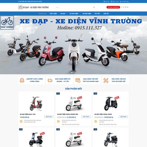 Theme WordPress bán xe điện 1