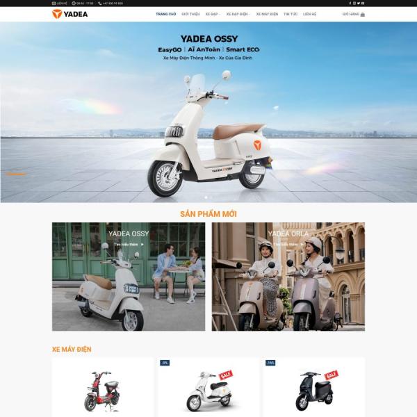Theme WordPress bán xe điện 2