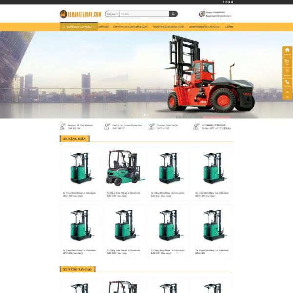 Theme WordPress bán xe nâng 2
