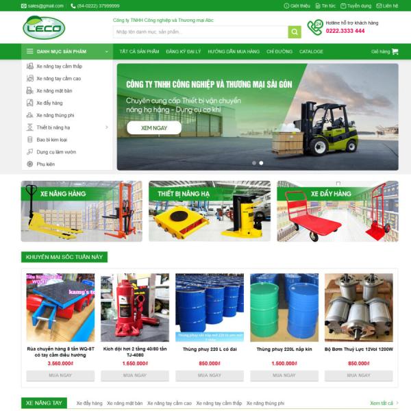 Theme WordPress bán xe nâng