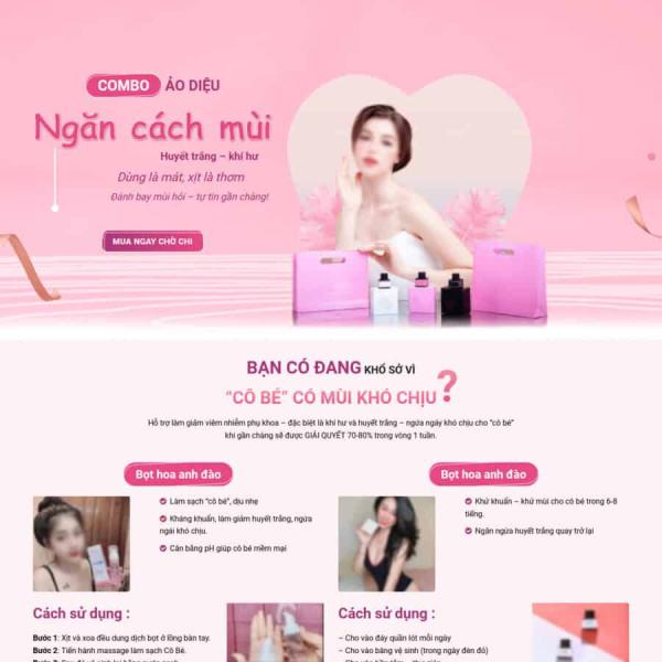 Theme WordPress ladingpape mỹ phẩm xịt thơm