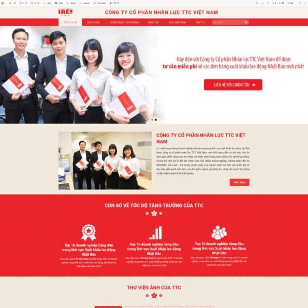 Theme WordPress xuất khẩu lao động cung ứng nhân lực